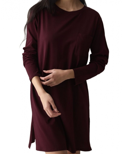 Camisón de manga larga 100% algodón Nuit Triumph (Claret)