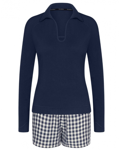 Conjunto de pijama algodón Nuit Triumph (Blue Dark/Carreaux)