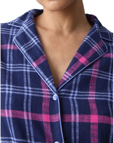 Camisón boyfriend 100% algodón Triumph Nuit (Blue Light/Carreaux)