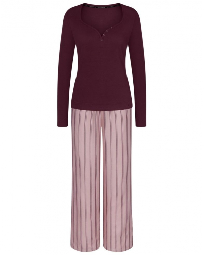 Long pyjama algodón Nuit Triumph (Red Dark Comb)
