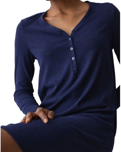 Camisón de manga larga Triumph Nuit (Blue Dark Comb)