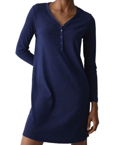 Chemise de nuit manches longues Triumph Nuit (Blue Dark Comb)