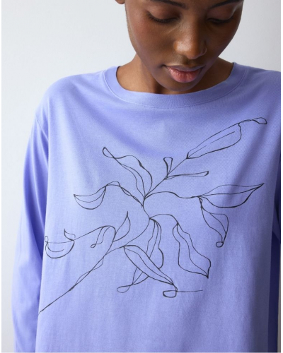 Long pyjama 100% algodón Nuit Triumph (Blue Light Comb)