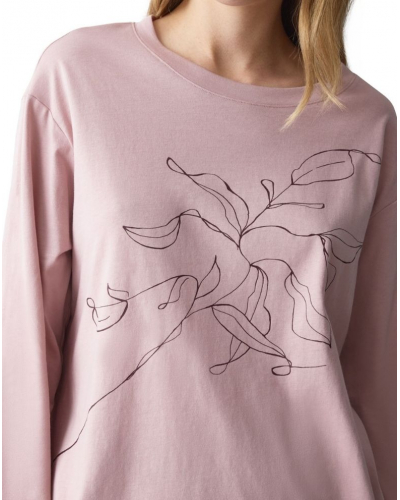 Pyjama long 100% coton Nuit Triumph (Pink Light Comb)