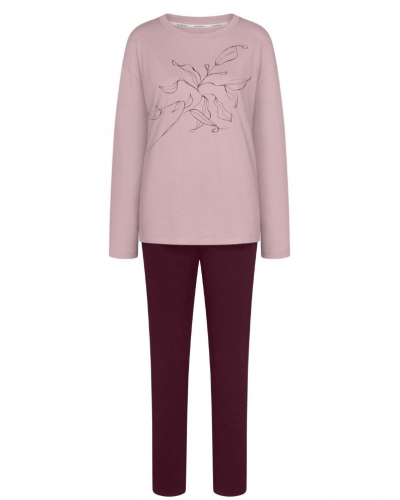 Long pyjama 100% algodón Nuit Triumph (Pink Light Comb)