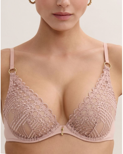 Underwired Triangle Bra Aubade Éloge du Désir (Misty Blush)