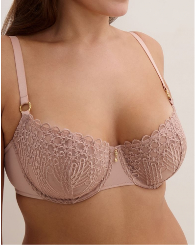 Underwired Balconette Bra Aubade Éloge du Désir (Misty Blush)