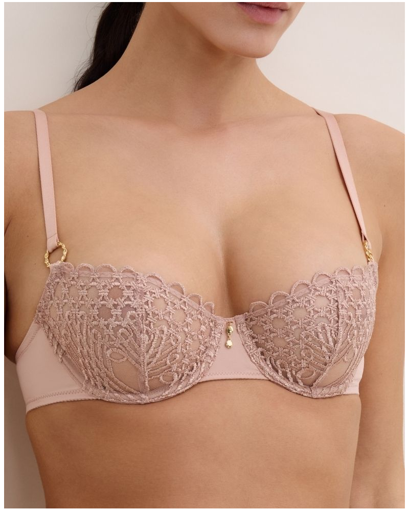 Underwired Balconette Bra Aubade Éloge du Désir (Misty Blush)