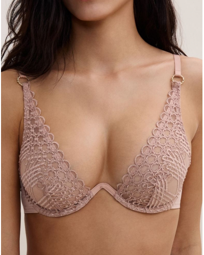 Single-Underwire Triangle Bra Aubade Éloge du Désir (Misty Blush)