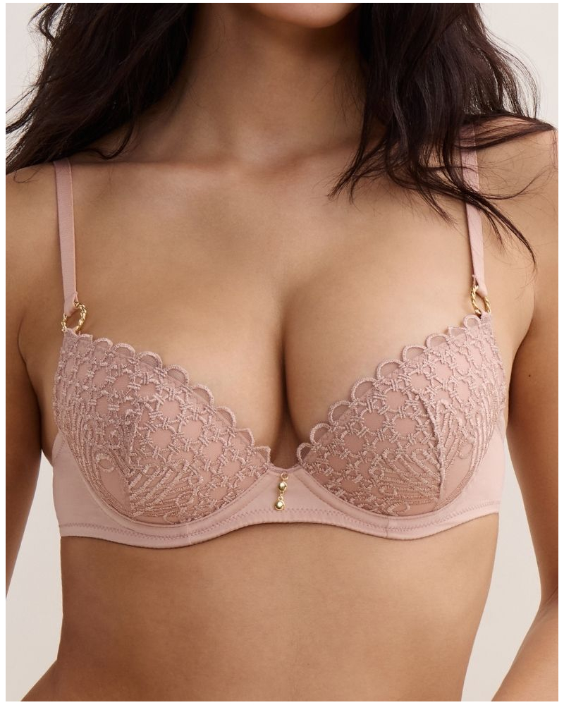 Soutien-gorge plunge coque Aubade Eloge du désir (Misty Blush)