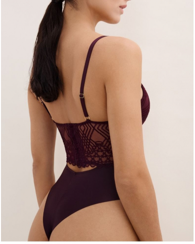 Body mono-armature Aubade Eloge du désir (Deep Berry)