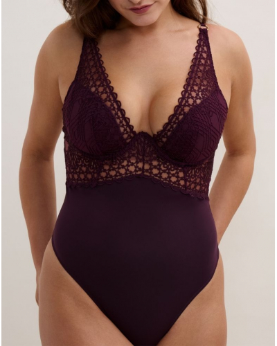 Body con una sola aro Aubade Éloge du Désir (Deep Berry)