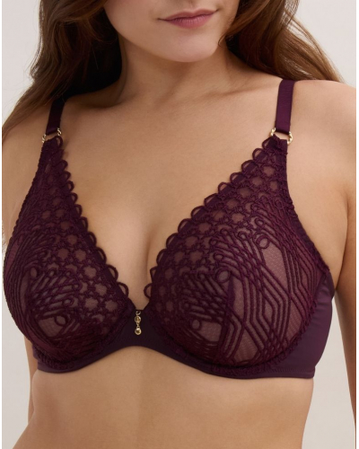Sujetador triangular con aros Aubade Éloge du Désir (Deep Berry)
