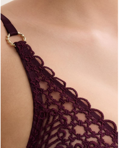 Sujetador triangular con una sola aro Aubade Éloge du Désir (Deep Berry)