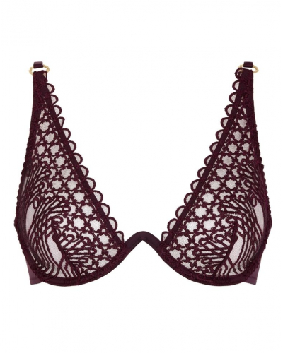 Single-Underwire Triangle Bra Aubade Éloge du Désir (Deep Berry)