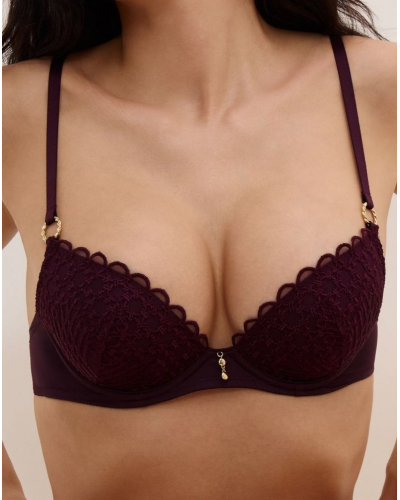 Soutien-gorge plunge coque Aubade Eloge du désir (Deep Berry)