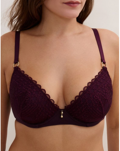 Padded Plunge Bra Aubade Éloge du Désir (Deep Berry)
