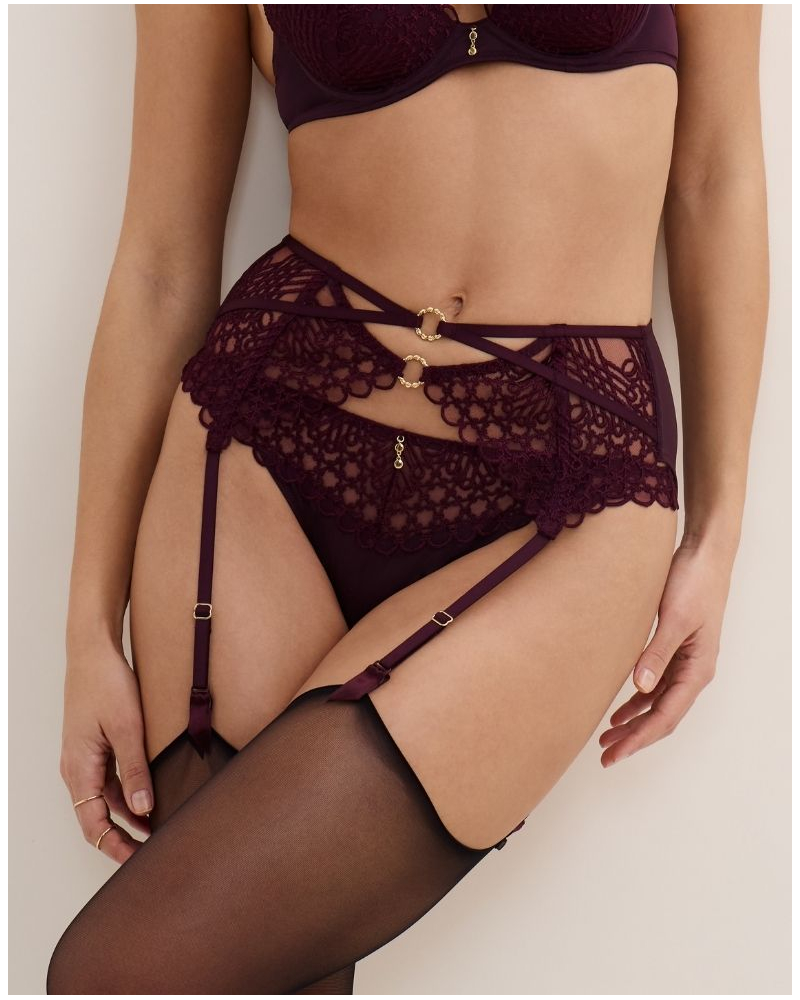 Garter Belt Aubade Éloge du Désir (Deep Berry)