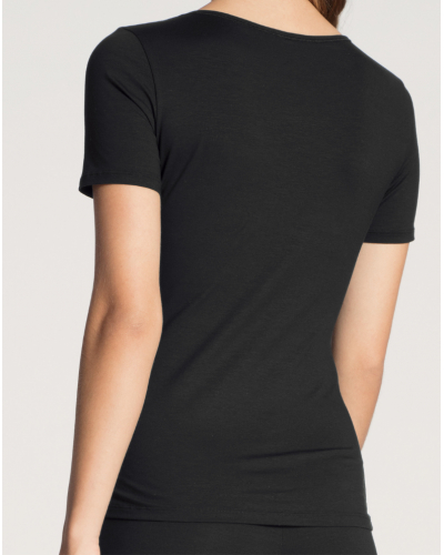 T-shirt manches courtes Calida Natural Comfort (Noir)