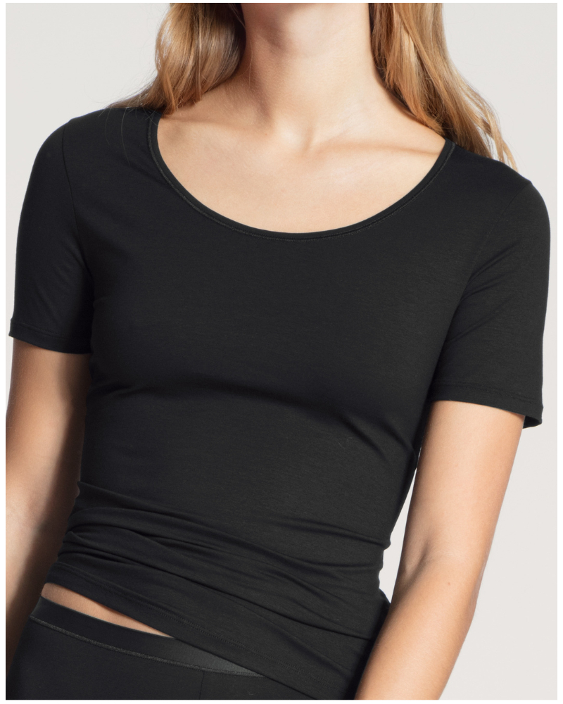 T-shirt manches courtes Calida Natural Comfort (Noir)