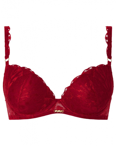 Plunge padded bra Aubade Crazy In Love (Red Delight)