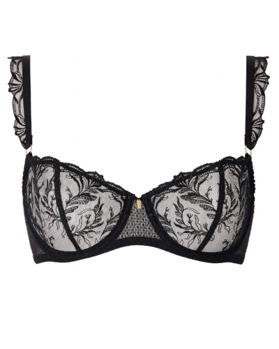 Underwired demi bra Aubade Hidden Treasure (Black)