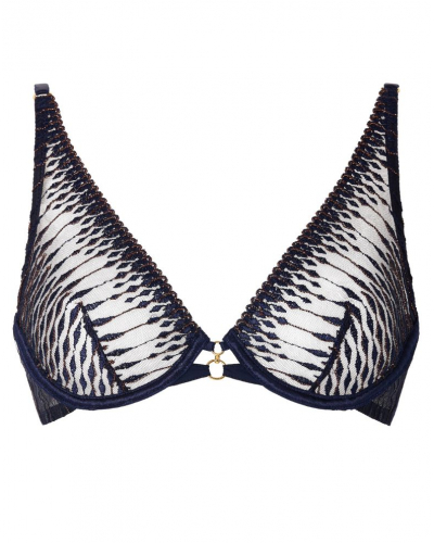 Plunge Triangle Underwired Bra Aubade Voodoo Kiss (Blue Moon)