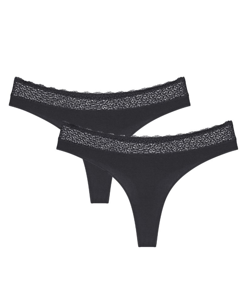 Pack of 2 thong modal Triumph Feel of Modal (Black)
