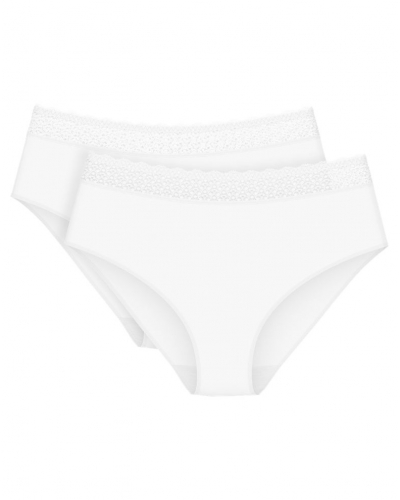 Lot de 2 slips midi en modal Triumph Feel of Modal (Blanc)