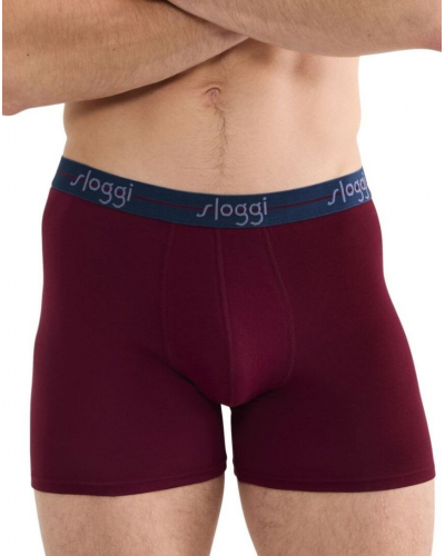 Pack of 2 long cotton boxers Sloggi for Men Start (Multicolore)