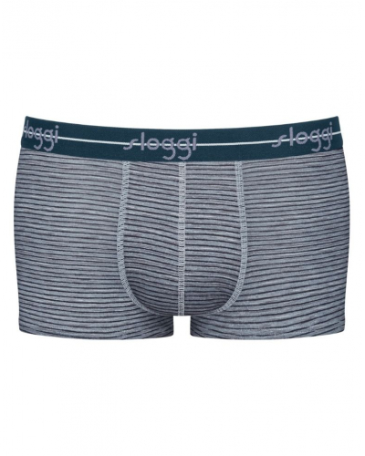 Paquete de 2 boxers algodón Sloggi for Men Start (Bleu/Rayures Bleu)