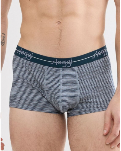 Paquete de 2 boxers algodón Sloggi for Men Start (Bleu/Rayures Bleu)