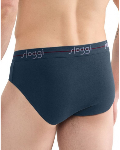 Lot de 2 slips midi coton Sloggi Men Start (Multicolore)