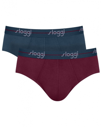 Lot de 2 slips midi coton Sloggi Men Start (Multicolore)