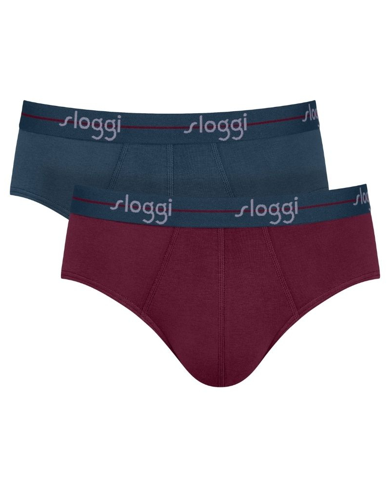 Pack of 2 cotton midi briefs Sloggi Men Start (Multicolore)