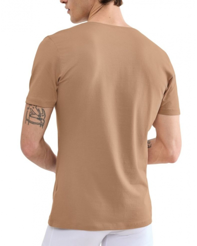 V-Neck T-Shirt Cotton Sloggi SLG Base (Smoked Sand)