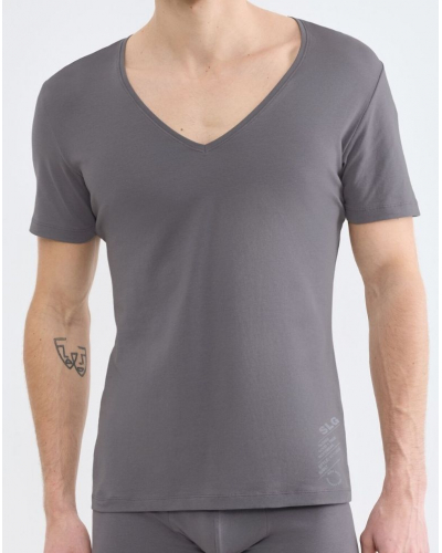 T-shirt col V en coton Sloggi SLG Base (Shiver)