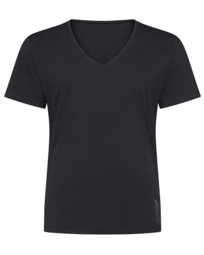 T-shirt col V en coton Sloggi SLG Base (Noir)