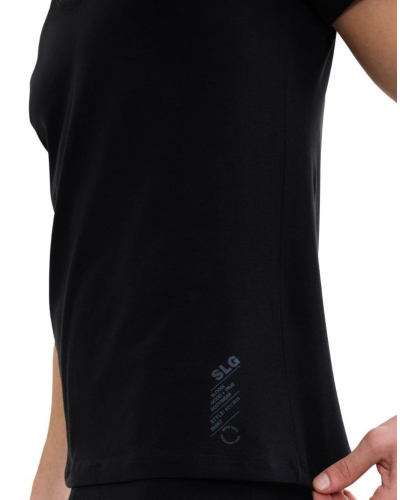 T-shirt col V en coton Sloggi SLG Base (Noir)