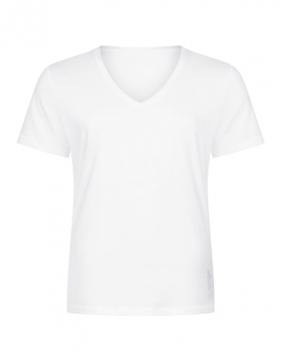 V-Neck T-Shirt Cotton Sloggi SLG Base (White)