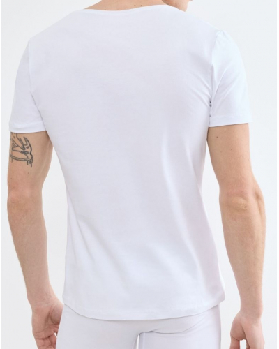 Camiseta de cuello en V en algodón Sloggi SLG Base (Blanco)