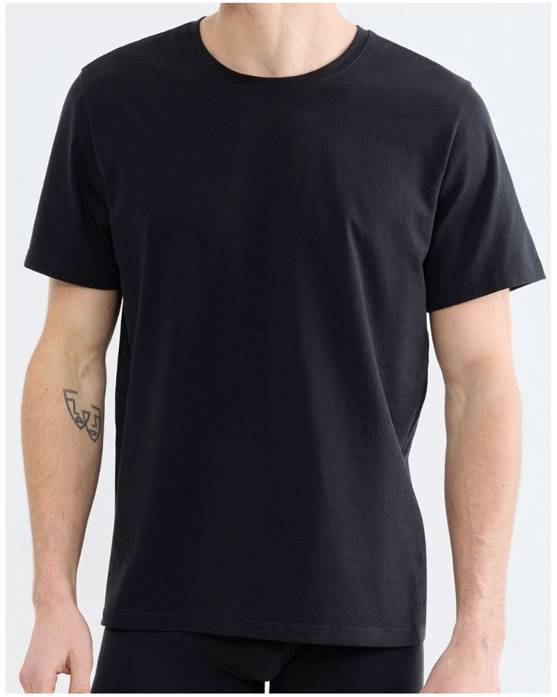 T-shirt col rond en coton Sloggi SLG Base (Noir)