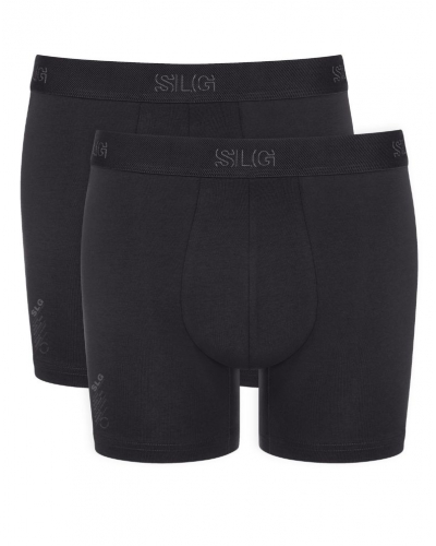 Lot de 2 boxers longs en coton Sloggi SLG Base (Noir)