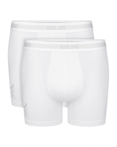 Paquete de 2 boxers largos de algodón Sloggi SLG Base (Blanco)