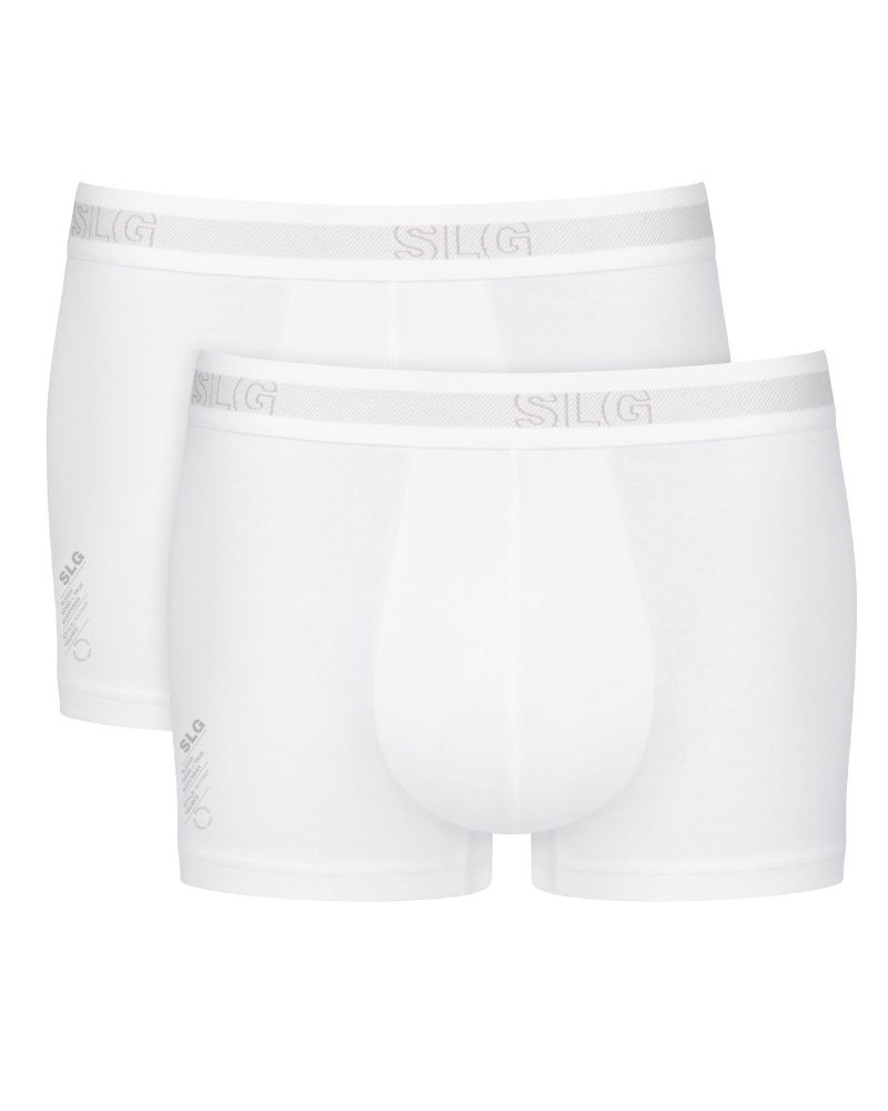 Paquete de 2 boxers de algodón Sloggi SLG Base (Blanco)
