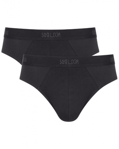 Paquete de 2 calzoncillos de algodón Sloggi SLG Base (Negro)