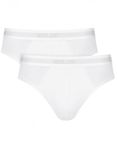 Paquete de 2 calzoncillos de algodón Sloggi SLG Base (Blanco)