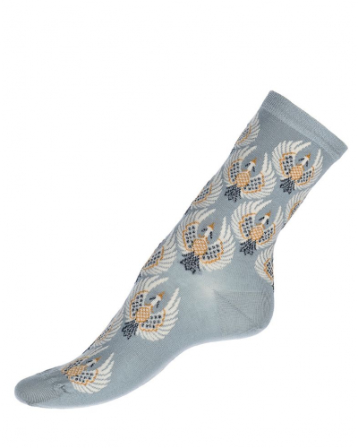 Chaussettes femme en coton Maison Broussaud Les Oies Sauvages (Gris)