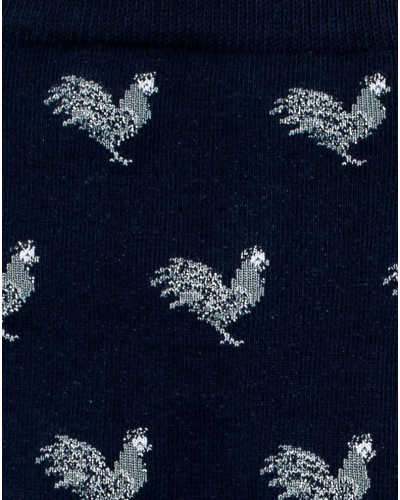 Calcetines de algodón de mujer Maison Broussaud Les Poules (Marine)