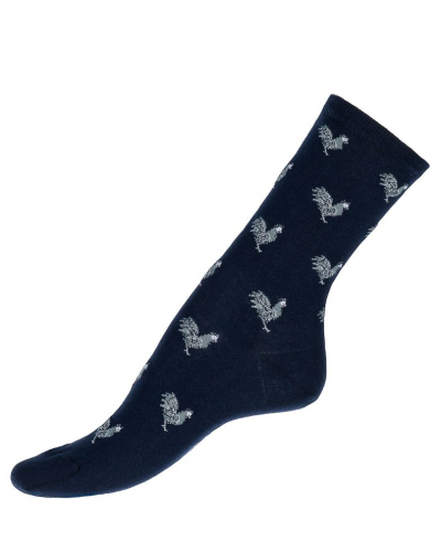 Women cotton socks Maison Broussaud Les Poules (Marine)